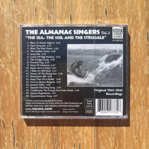 The Sea, the Soil and the Struggle The Almanac Singers 2004 CD Top-quality