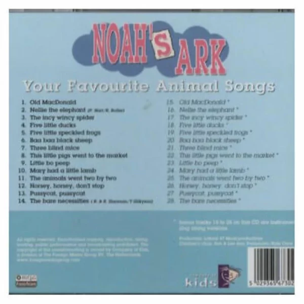 Various - Noahs Ark : Your Favourite Animal Songs CD Top-quality