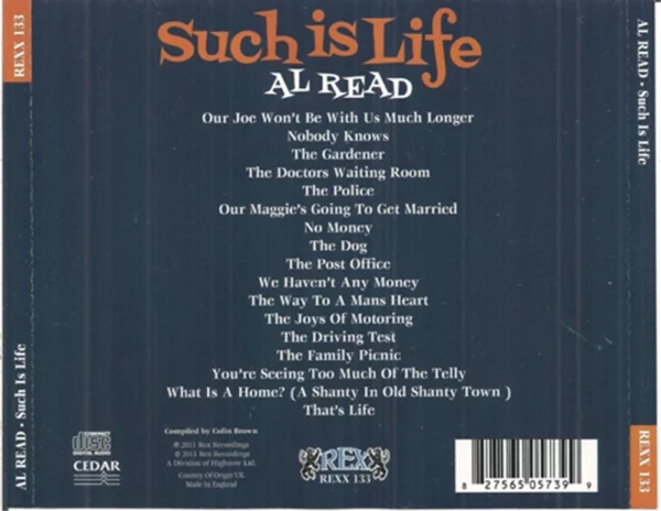 Such Is Life, Al Read, Good CD Al Read 2011 CD Top-quality Free UK shipping