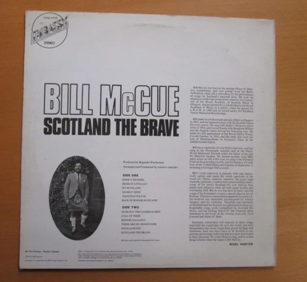 Bill McCue ‎– Scotland The Brave EMB 31038 Bill McCue 1973 Records Top-quality