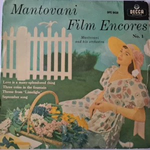 Film Encores No.1 DFE 6438 Mantovani And His Orchestra 1957 Records Top-quality