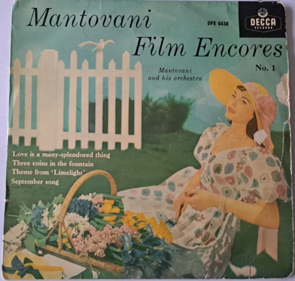 Film Encores No.1 DFE 6438 Mantovani And His Orchestra 1957 Records Top-quality