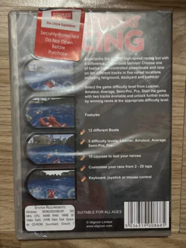 Just Games Powerboat Racing Windows 98 2008 Top-quality Free UK shipping