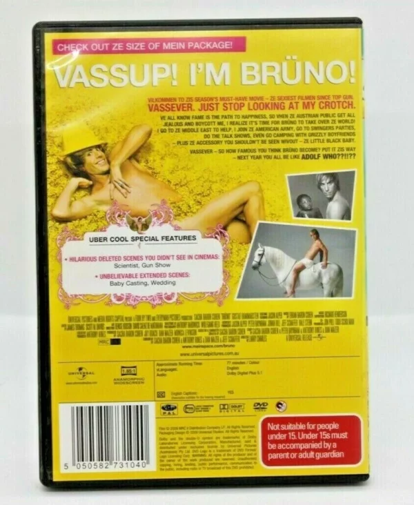 Bruno Sasha Baron Cohen 2009 New DVD Top-quality Free UK shipping