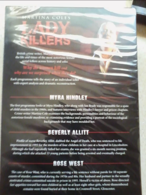 Martina Cole's Lady Killers: Allitt, Hindley And Rose West 2013 DVD Top-quality