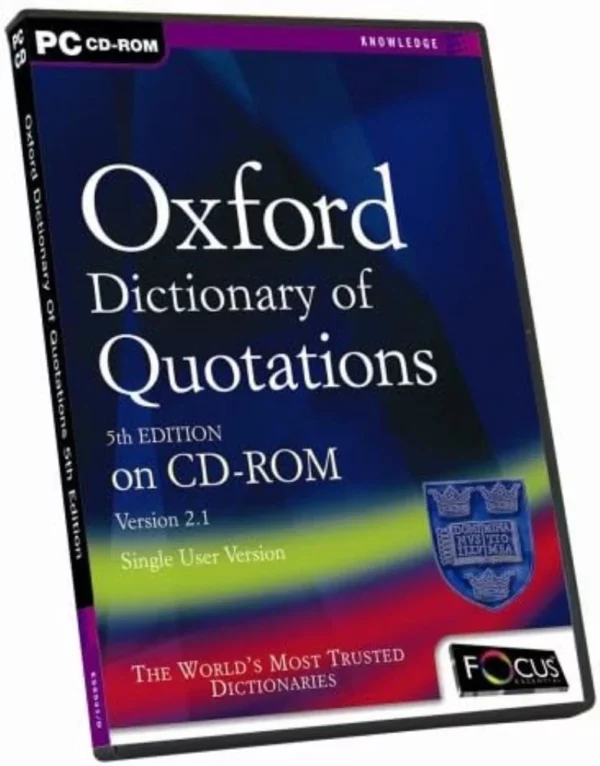 Oxford Dictionary of Quotations 2004 New DVD Top-quality Free UK shipping