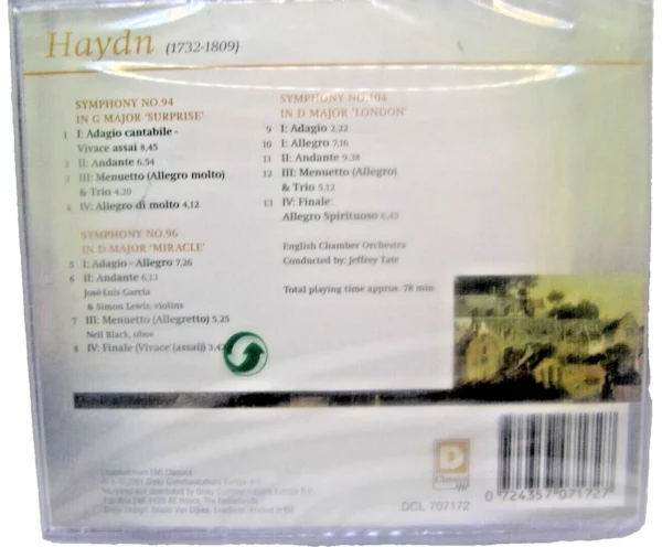 Haydn: Symphonies 94, 96 & 104 English Chamber Orchestra 2001 CD Top-quality