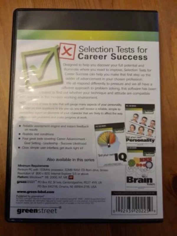 Selection Tests for Career Success Windows 98/2000/NT/ME/XP 2002 New Top-quality