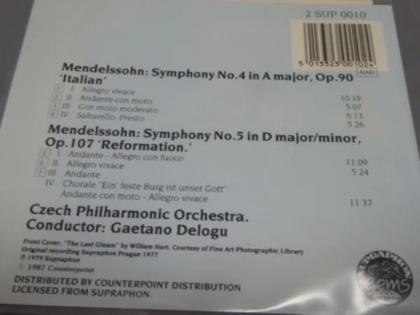 Mendelssohn: Symphonies 4 & 5 Various 1987 CD Top-quality Free UK shipping