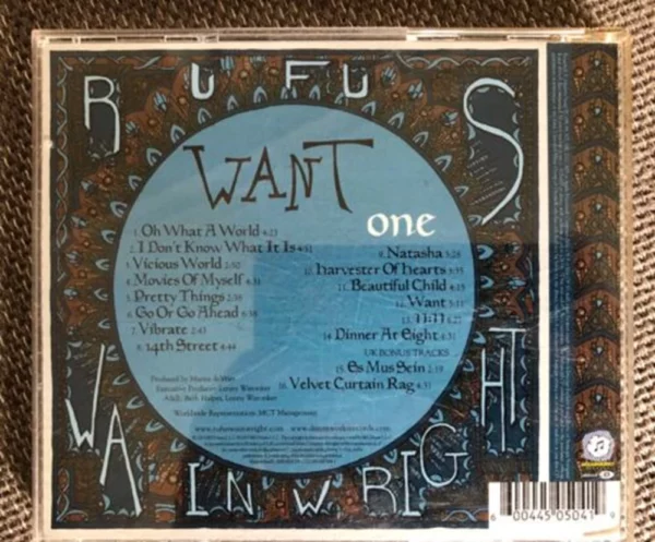 Want One Rufus Wainwright 2004 CD Top-quality Free UK shipping