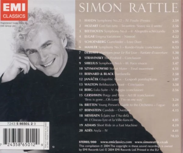 Simon Rattle On EMI Classics Simon Rattle 2004 CD Top-quality Free UK shipping