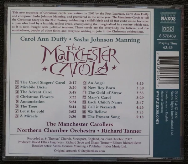 The Manchester Carols Manchester Carollers 2009 CD Top-quality Free UK shipping