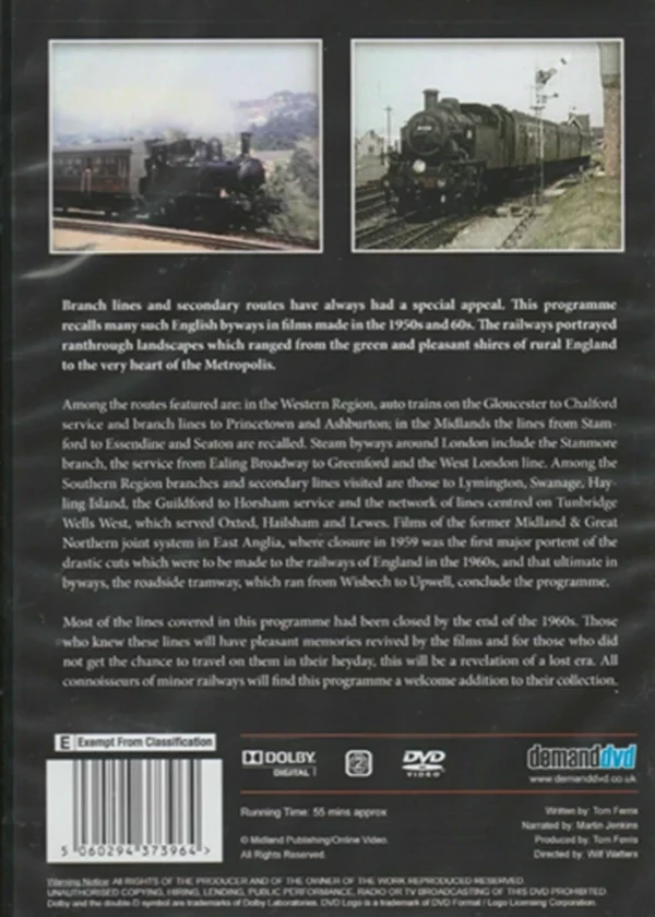 THE GRAND FINALE OF BRITISH STEAM English Branch Lines and Byways DVD