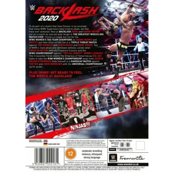 Backlash 2020 Edge 2020 DVD Top-quality Free UK shipping