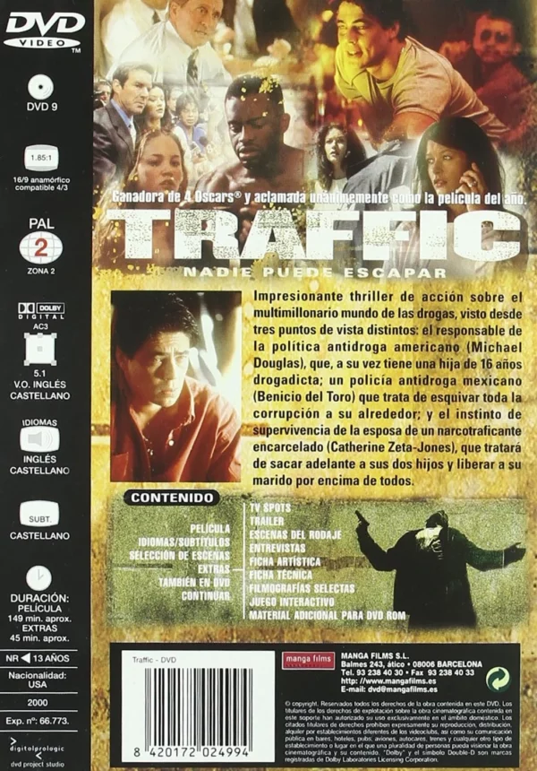 TRAFFIC Catherine Zeta-Jones 2000 DVD Top-quality Free UK shipping