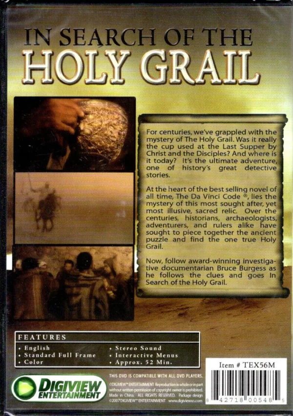 In Search Of The Holy Grail ​Bruce Burgess 2006 New DVD Top-quality