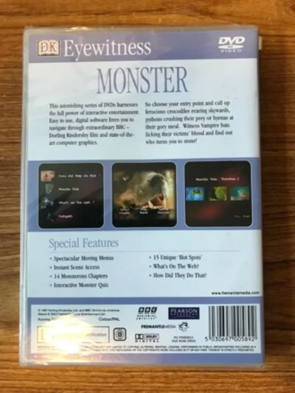 Eyewitness - Monster ‎ Dorling Kindersley 2003 New DVD Top-quality