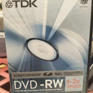 TDK Blank DVD-RW 1-2x Speed 4.7GB Rewritable Disc New DVD Top-quality