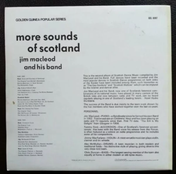 More Sounds of Scotland Jim MacLeod Band 1964 Records Top-quality