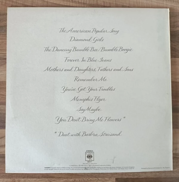 Neil Diamond You Dont Bring Me Flowers Neil Diamond 1978 Records Top-quality