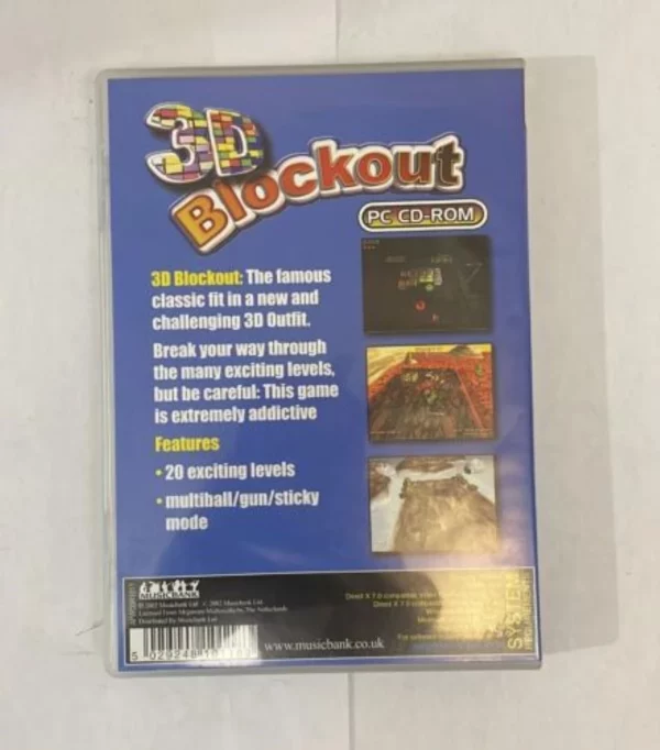 3D Blockout Windows 98/ME/2000/XP 2002 Top-quality Free UK shipping