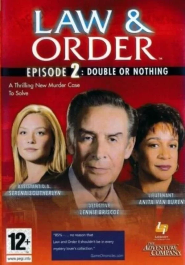 Law & Order 2 Double or Nothing Windows 98/2000/ME/XP 2003 Top-quality