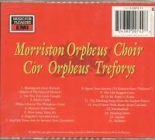 Cor Orpheus Treforys Morriston Orpheus Choir 1994 CD Top-quality