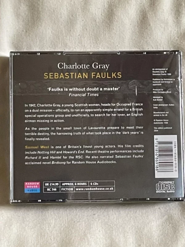 Charlotte Gray by Sebastian Faulks 2004 CD Top-quality Free UK shipping