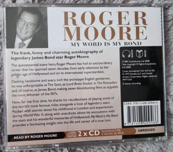 Roger Moore: My Word is My Bond Sir Roger Moore 2008 CD Top-quality