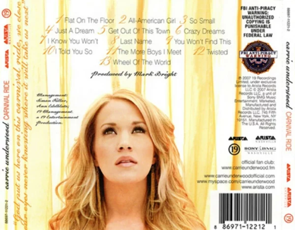 Carnival Ride Carrie Underwood 2007 CD Top-quality Free UK shipping