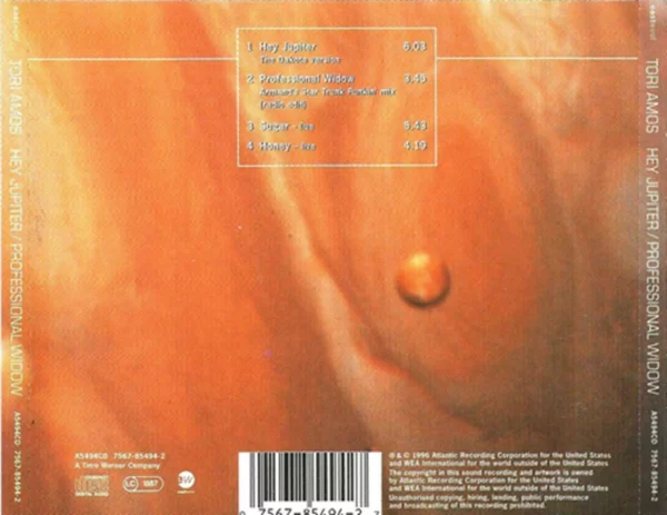 Hey Jupiter/Professional Widow Tori Amos 1996 CD Top-quality Free UK shipping