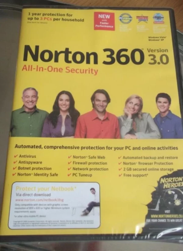 Norton 360 All-In-One Security Version 3.0 Windows 7 - Vista and XP Top-quality