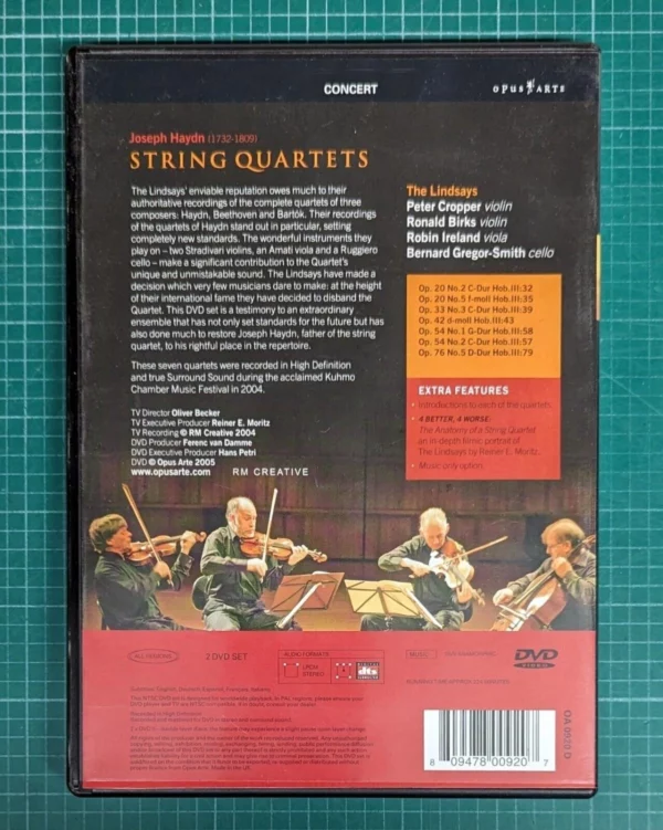 Haydn String Quartets - The Lindsays DVD Top-quality Free UK shipping