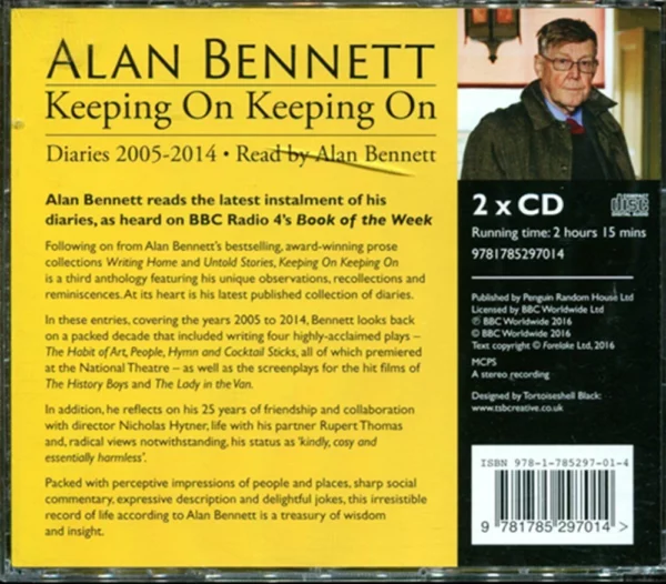 Keeping On Keeping On Alan Bennett 2016 New CD Top-quality Free UK shipping