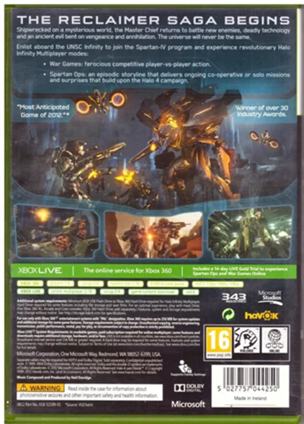 Halo 4 Microsoft Xbox 360 2012 Top-quality Free UK shipping