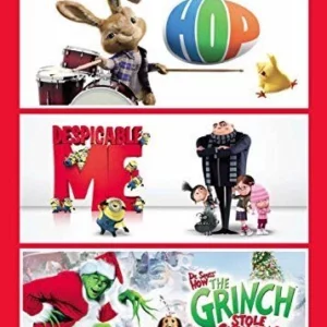 3 Film Box Set: Hop / Despicable Me / The Grinch Jim Carrey 2011 New DVD