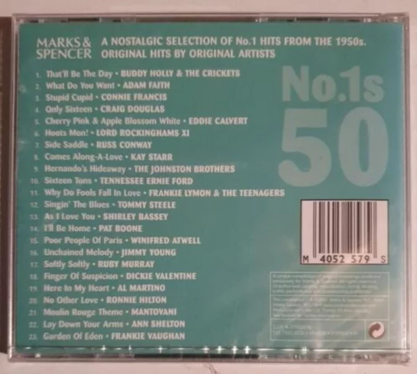 No 1s of the Fifties various 2001 CD Top-quality Free UK shipping