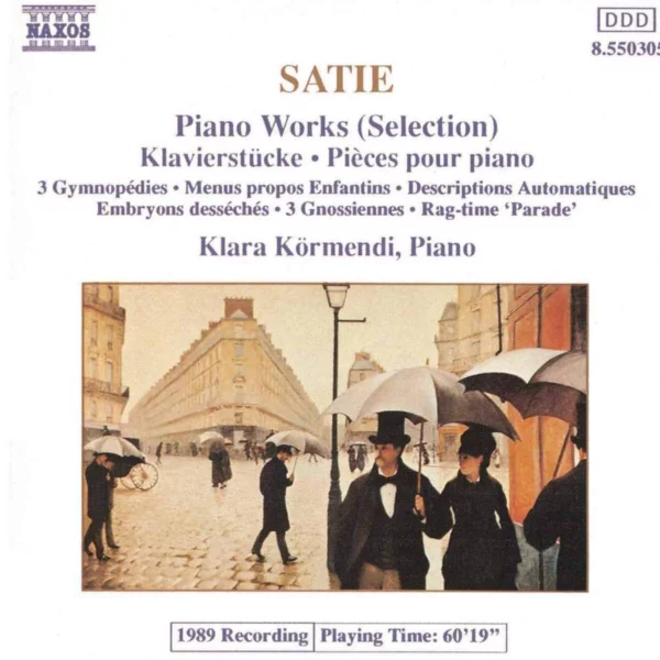 Gymnopédies: A Selection of Piano Pieces Erik Satie 2000 CD Top-quality