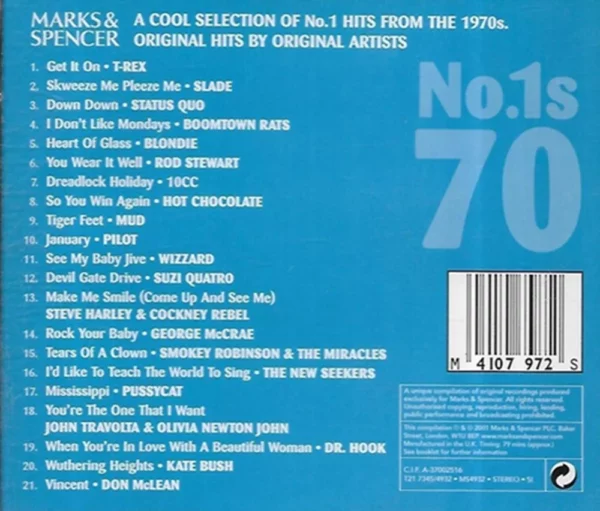 No.1s Of The Seventies Various Various Artists CD Top-quality Free UK shipping