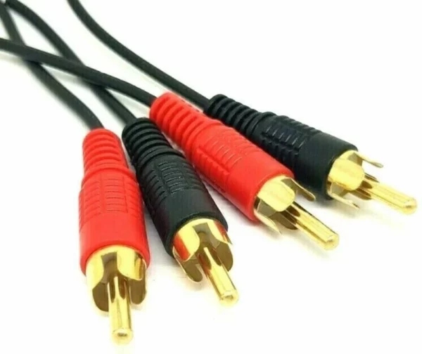 Twin Phono 2 x RCA Phono to Phono Cable Lead Audio Stereo Speaker Top-quality