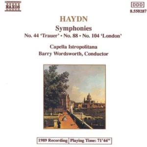 Symphonies No.44 'Trauer'-No 88-No 104 'London' Joseph Haydn 2003 CD Top-quality