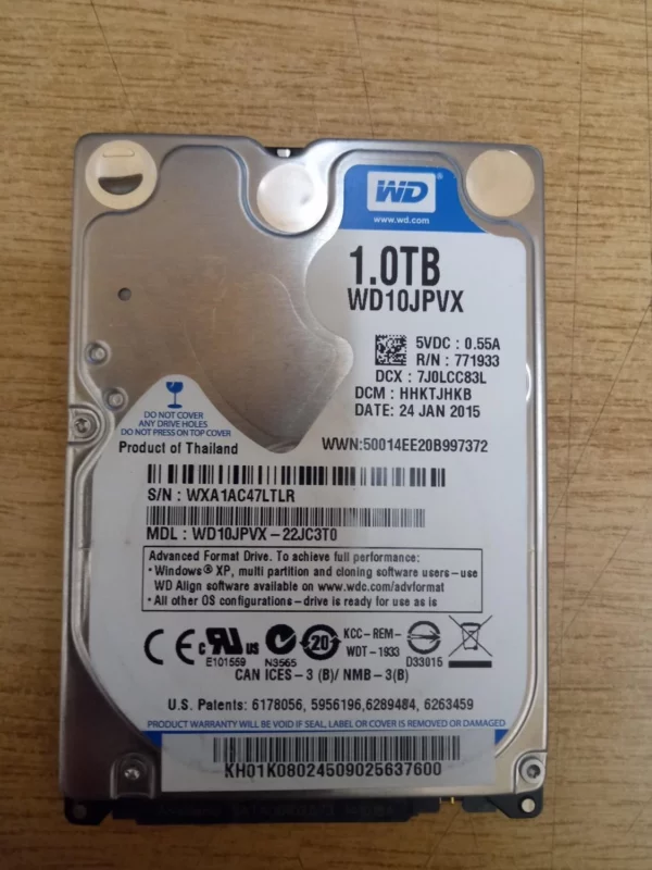 WD Western Digital WD10JPVX-22JC3T0 Hard Drive 1TB 2.5" Top-quality