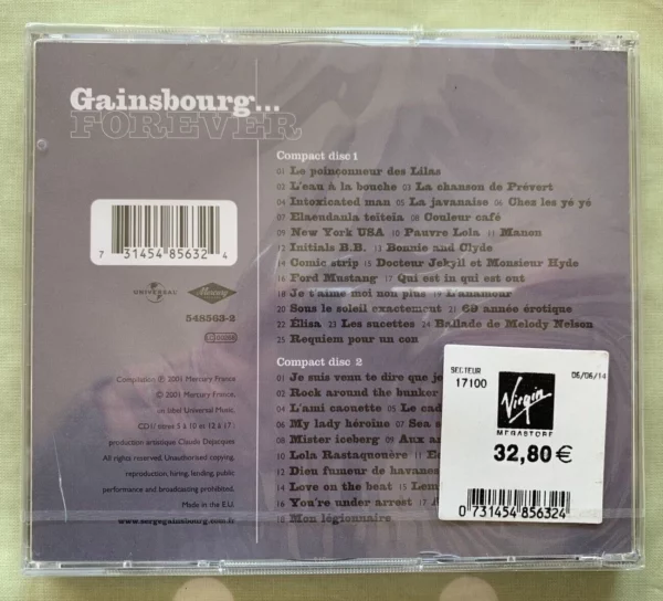 Gainsbourg Forever Serge Gainsbourg 2001 CD Top-quality Free UK shipping