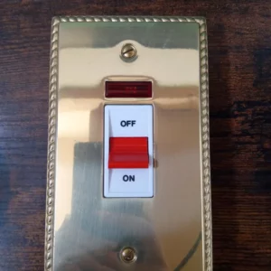 TD Line Tall Square Edge Georgian Rope Brass red switch neon white insert