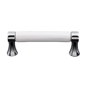 Chrome effect White Cabinet Handle Top-quality Free UK shipping