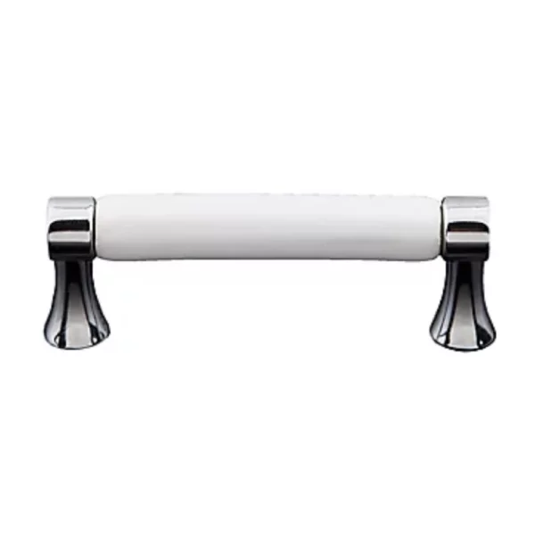 Chrome effect White Cabinet Handle Top-quality Free UK shipping