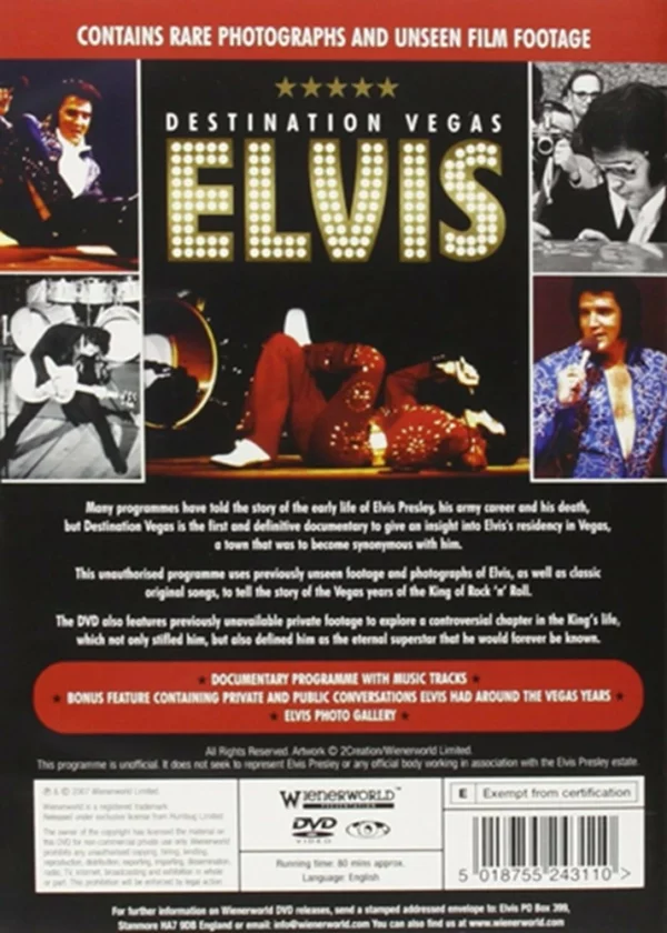 Elvis Presley - Destination Vegas Elvis Presley 2007 DVD Top-quality