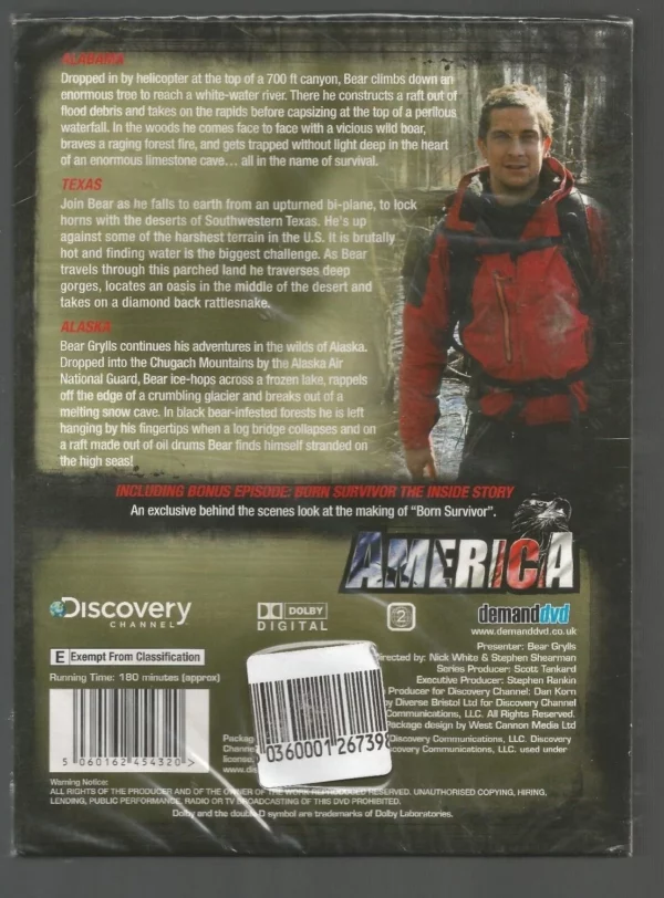 BORN SURVIVOR - BEAR GRYLLS - AMERICA Bear Grylls 2010 DVD Top-quality