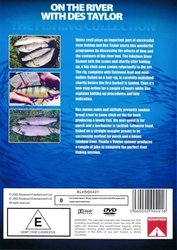 Fishing - On The River With Des Taylor Des Taylor 2005 DVD Top-quality