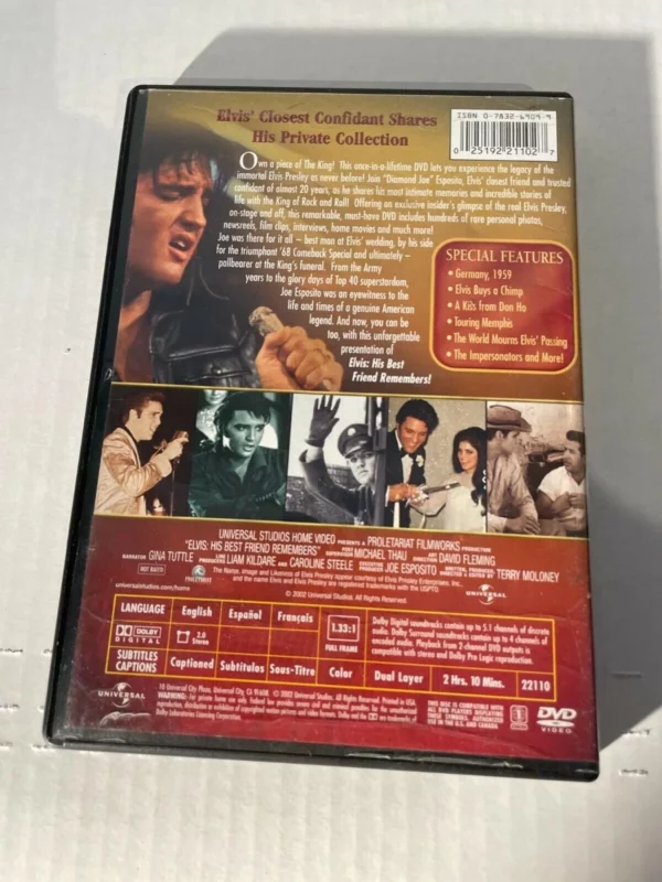 Elvis: His Best Friend Remembers Elvis Presley 2002 DVD Top-quality